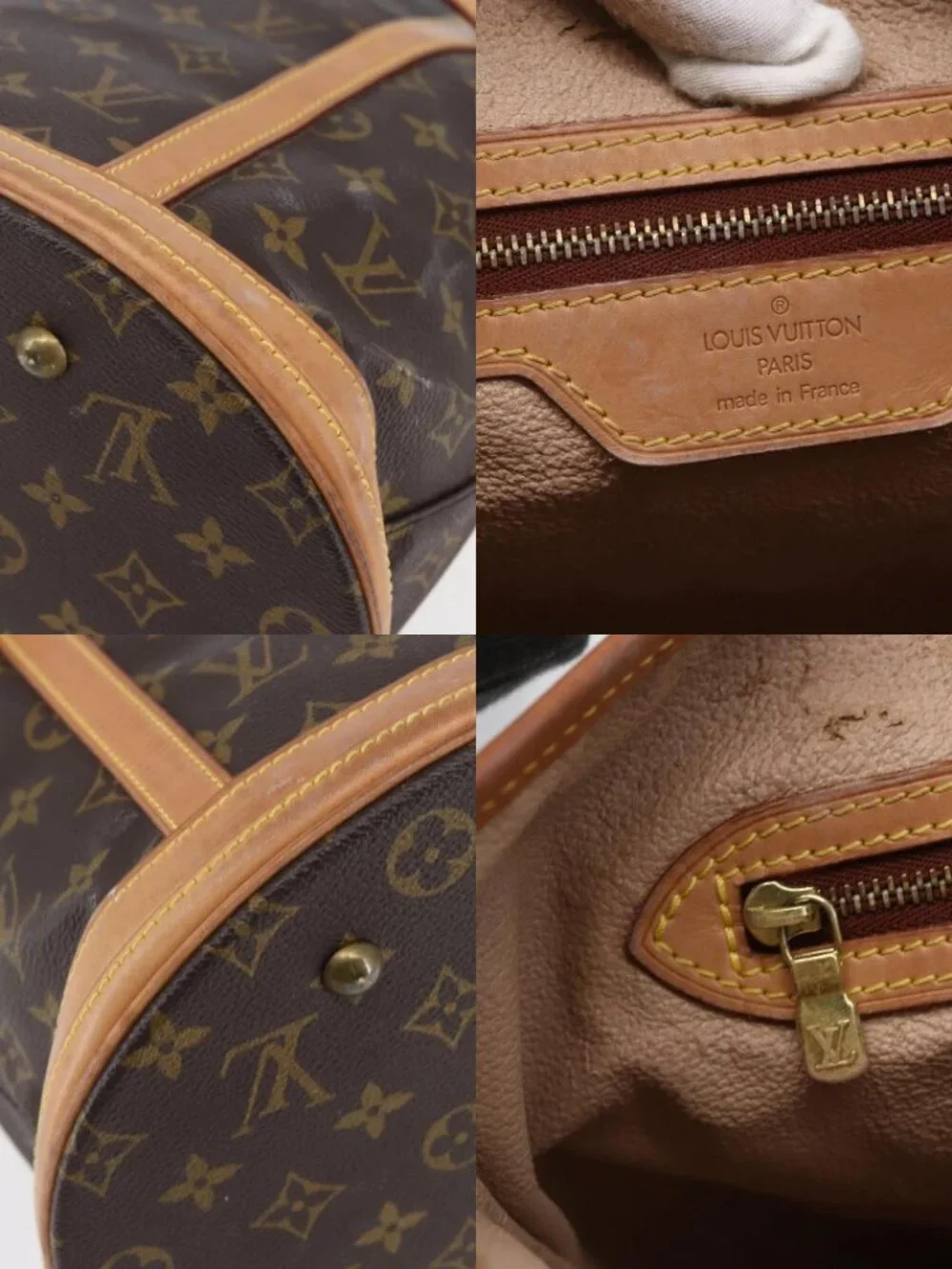 LOUIS VUITTON Monogram Bucket GM Shoulder Bag M42236 LV Auth 153920